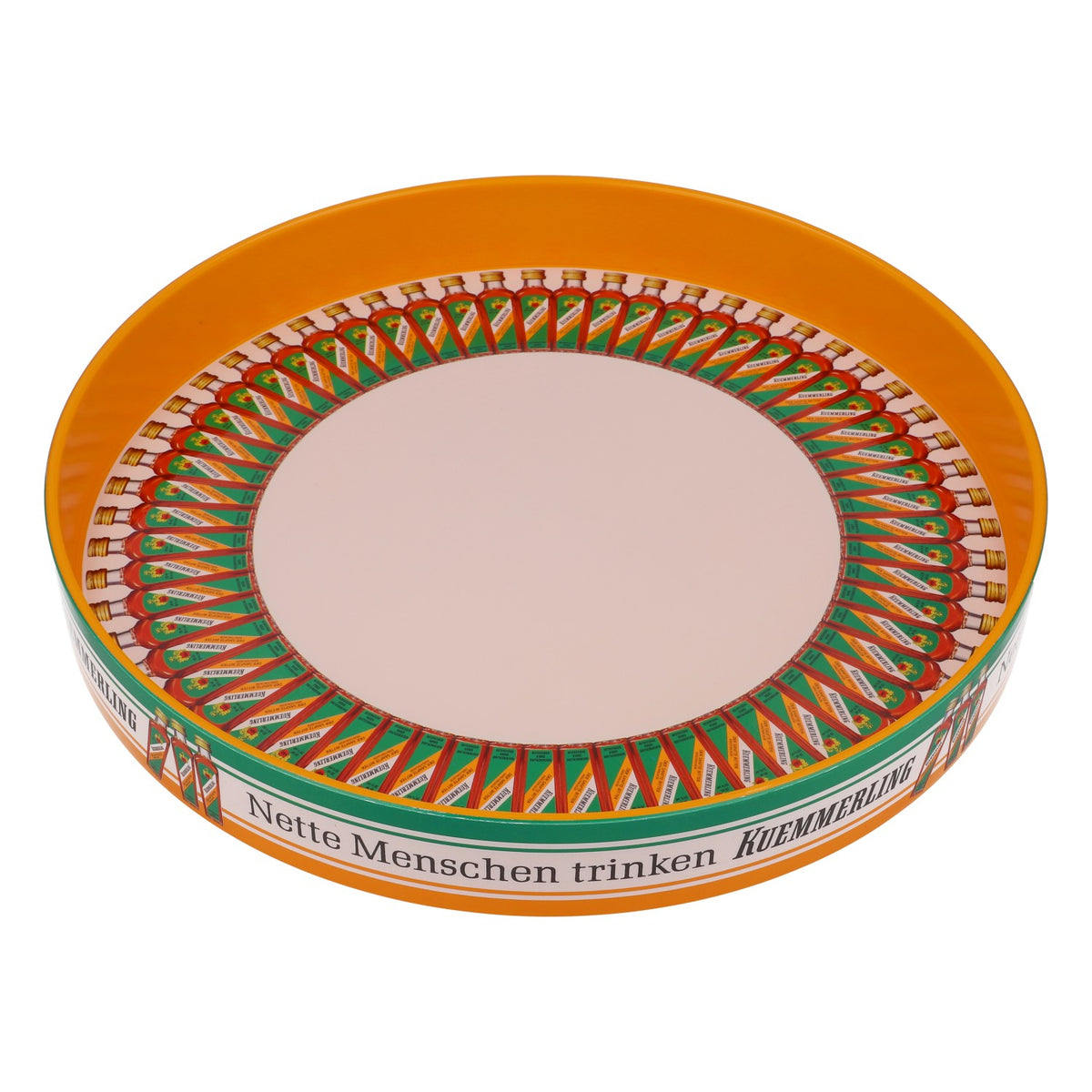 Kümmerling liqueur tray, bottle circle, orange, high rim, 32 cm diameter – View 2