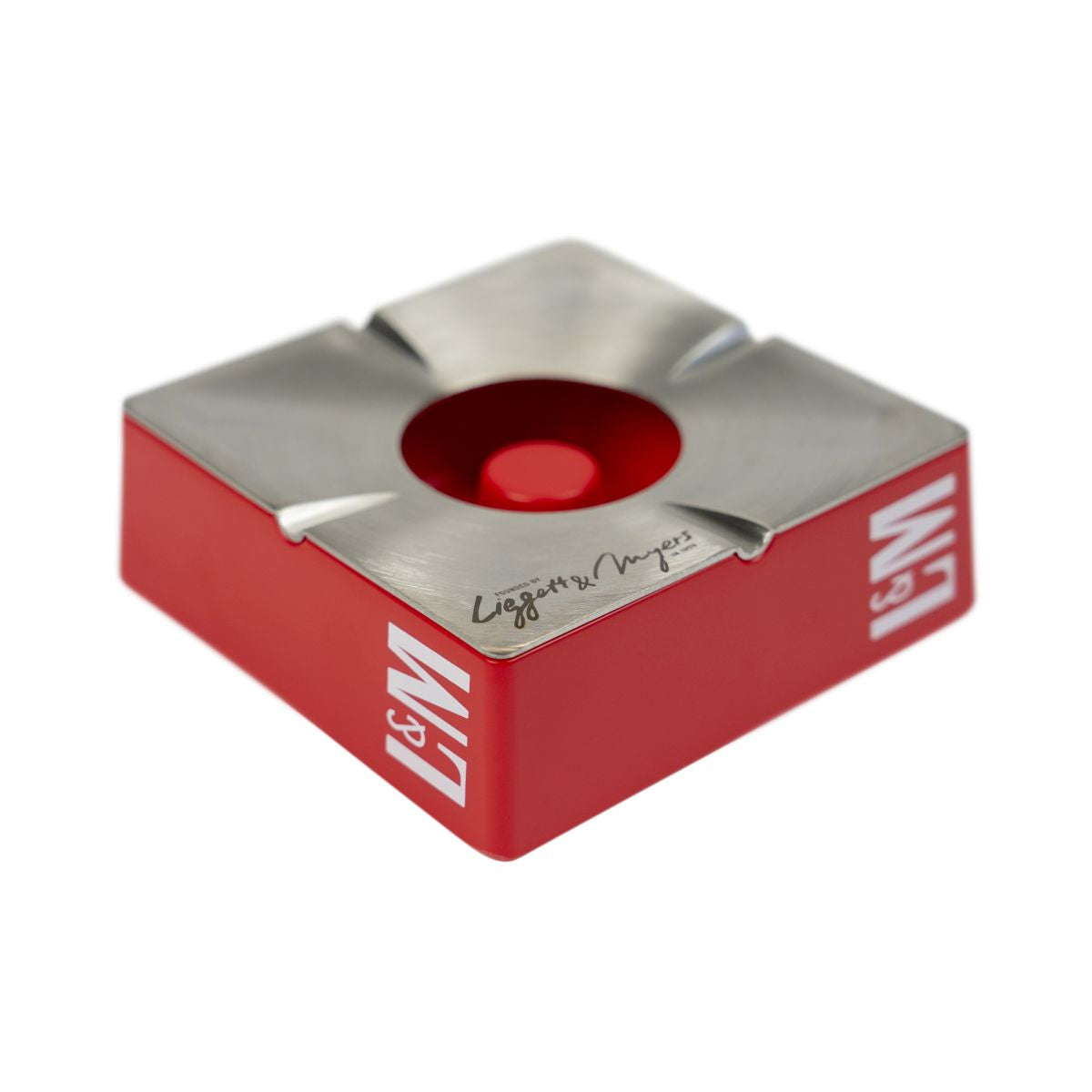 L&M Ashtray Cigarette Holder Smoker's Tray Solid Heavy Windshield