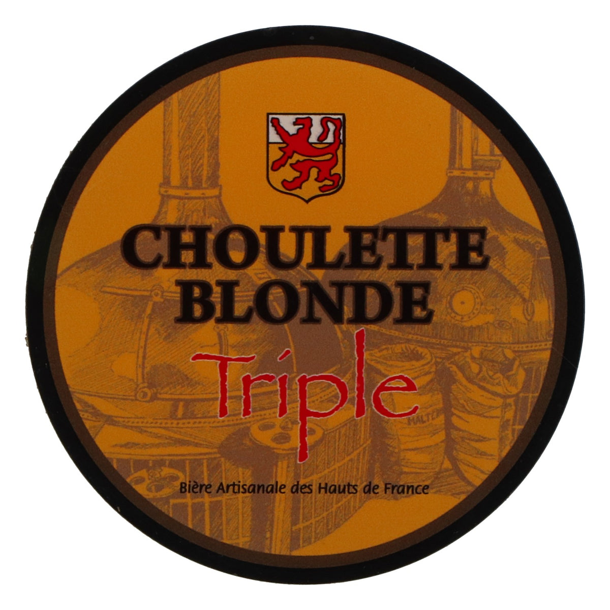 La Choulette Beer Coaster Choulette Carotte Round Plate, New, White
