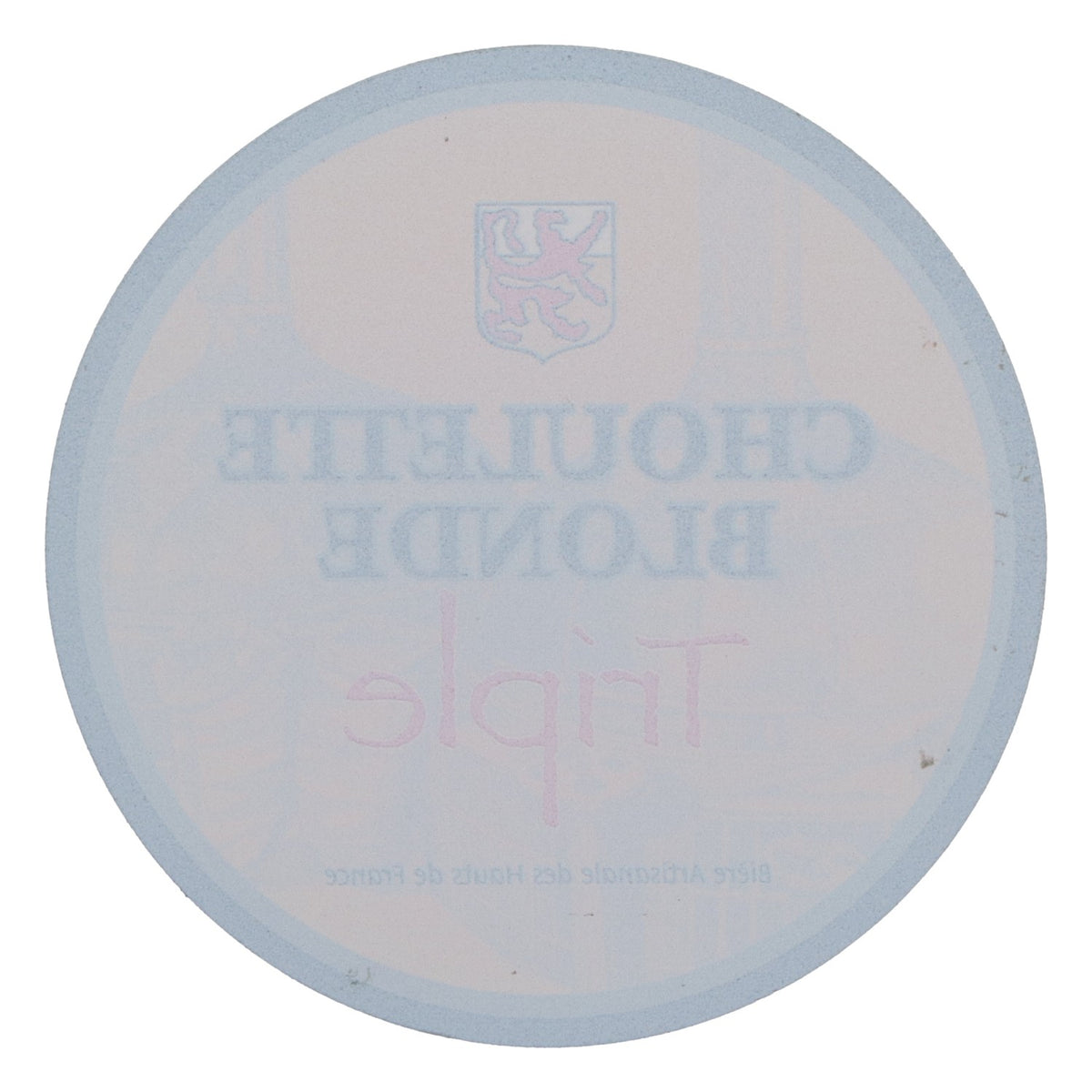 La Choulette Beer Coaster Choulette Carotte Round Plate, New, White – View 3