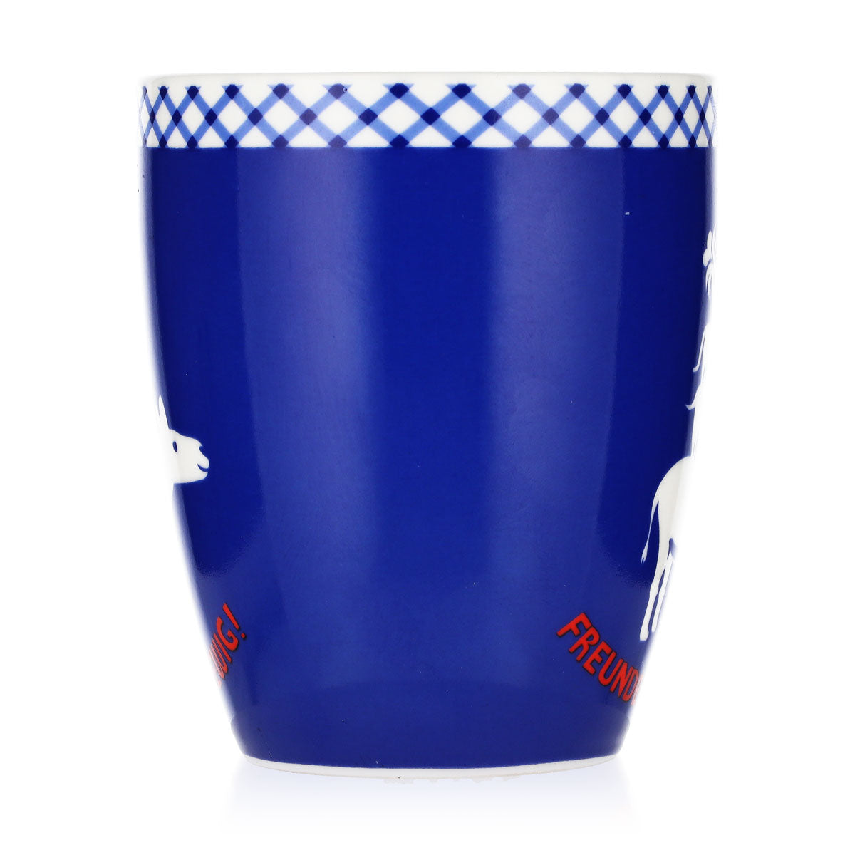 Landliebe Milk Glass Coffee Mug, Blue, Bremen Town Musicians, Adelheid Ceramics – View 4