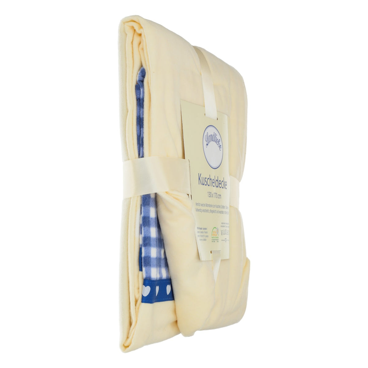 Landliebe Milk Cozy Blanket 130x170 cm Polyester Beige Soft Home Blanket – View 2