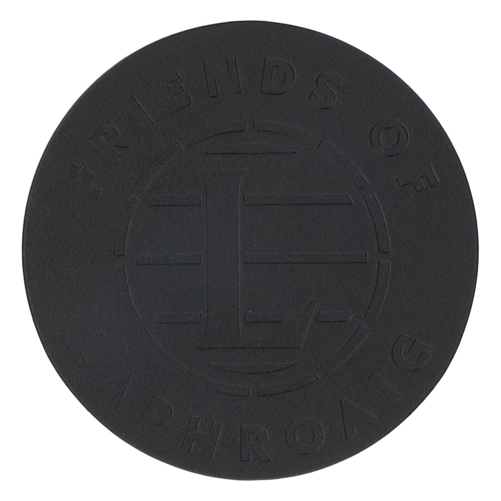 Laphroaig Whiskey Glass Coaster Relief Leather Black Round New