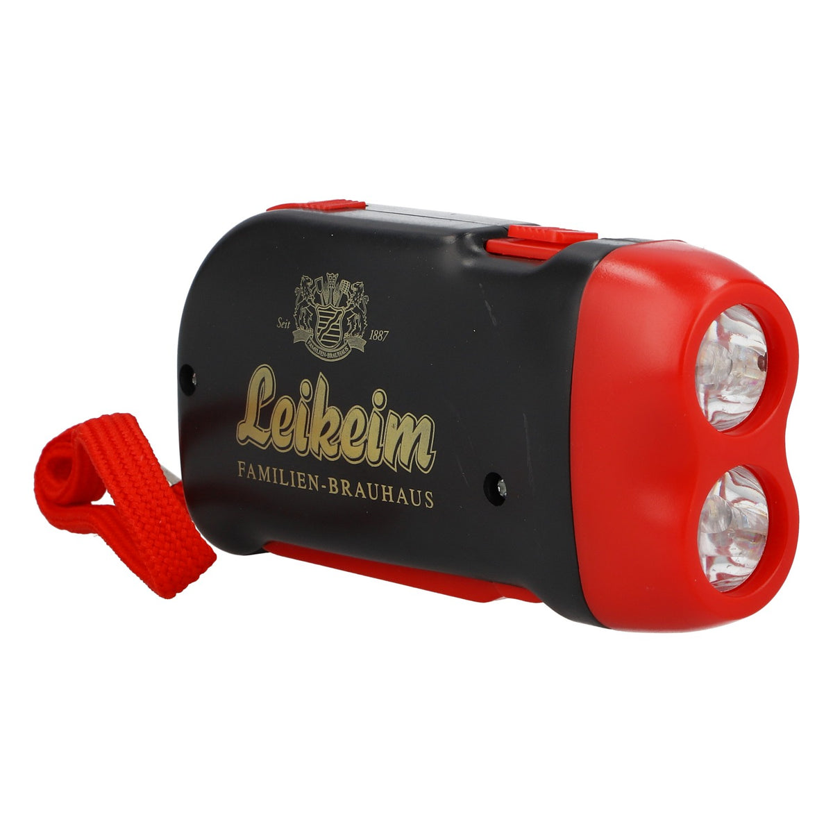Leikeim Dynamo Flashlight, Black/Red, Constant Light, Lanyard