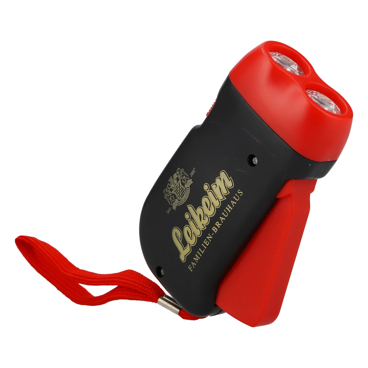 Leikeim Dynamo Flashlight, Black/Red, Constant Light, Lanyard – View 5
