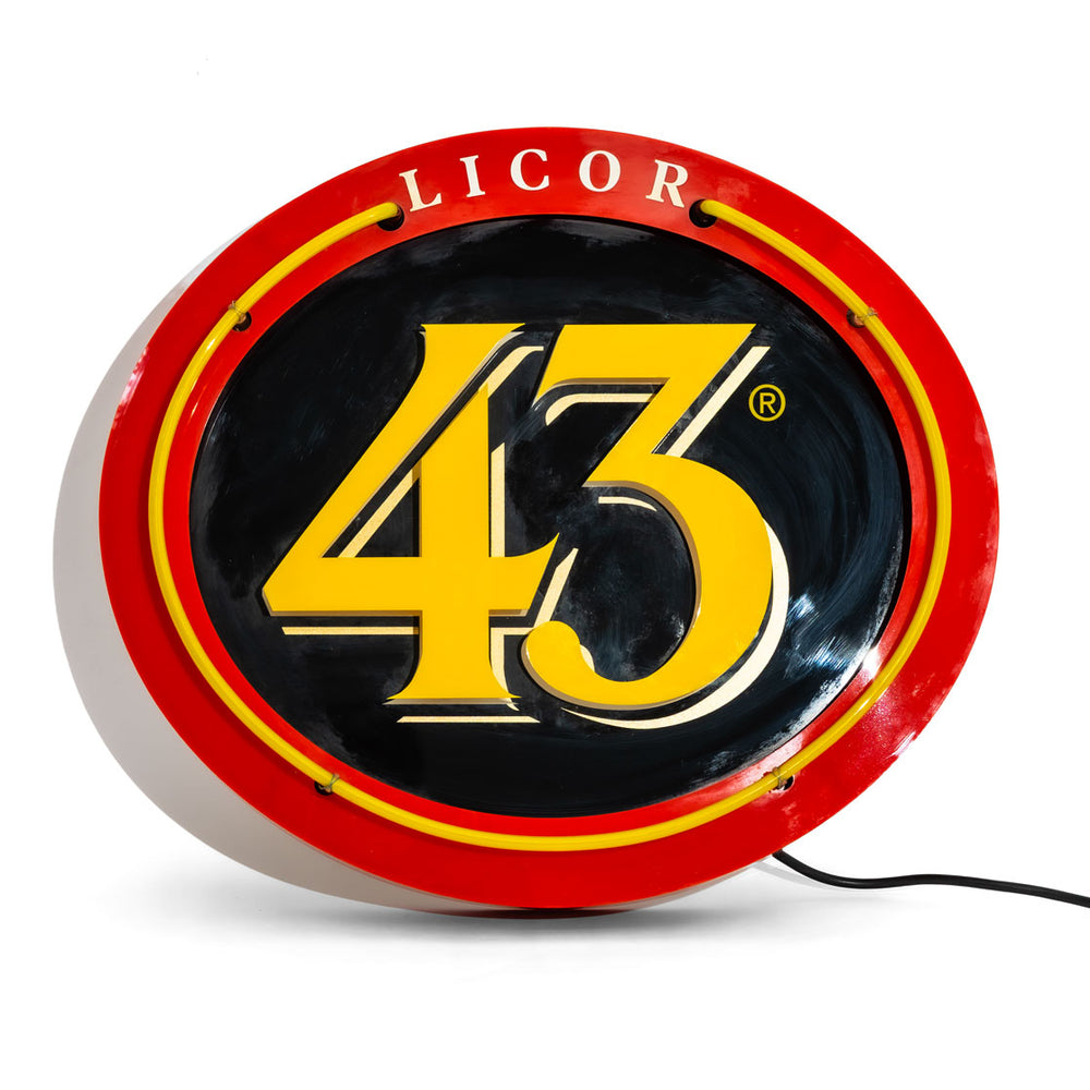 Liqueur 43 Liqueur LED illuminated sign Illuminated advertising Light Red Round