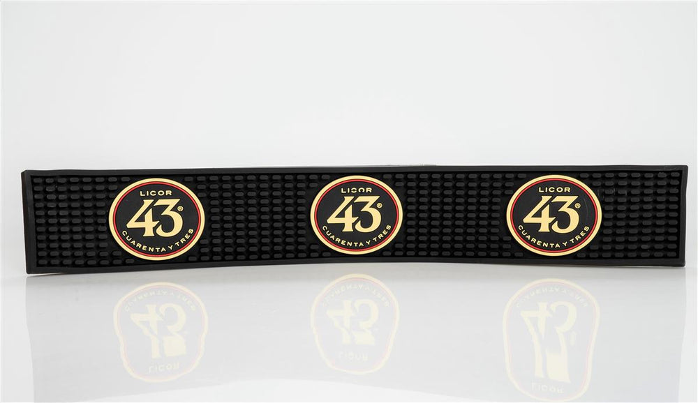 Liqueur43 Liqueur Bar Mat Drip Mat Bar Accessories Black 59 x 9 x 1
