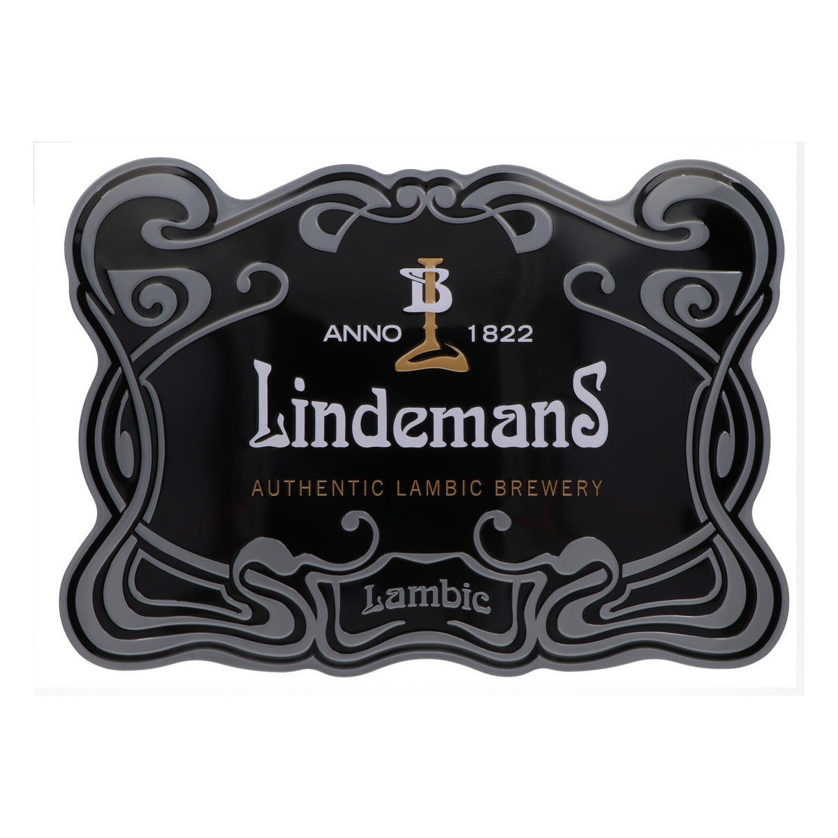 Lindemans Beer Tin Sign Wall Decoration Wall Art Black 43x32cm