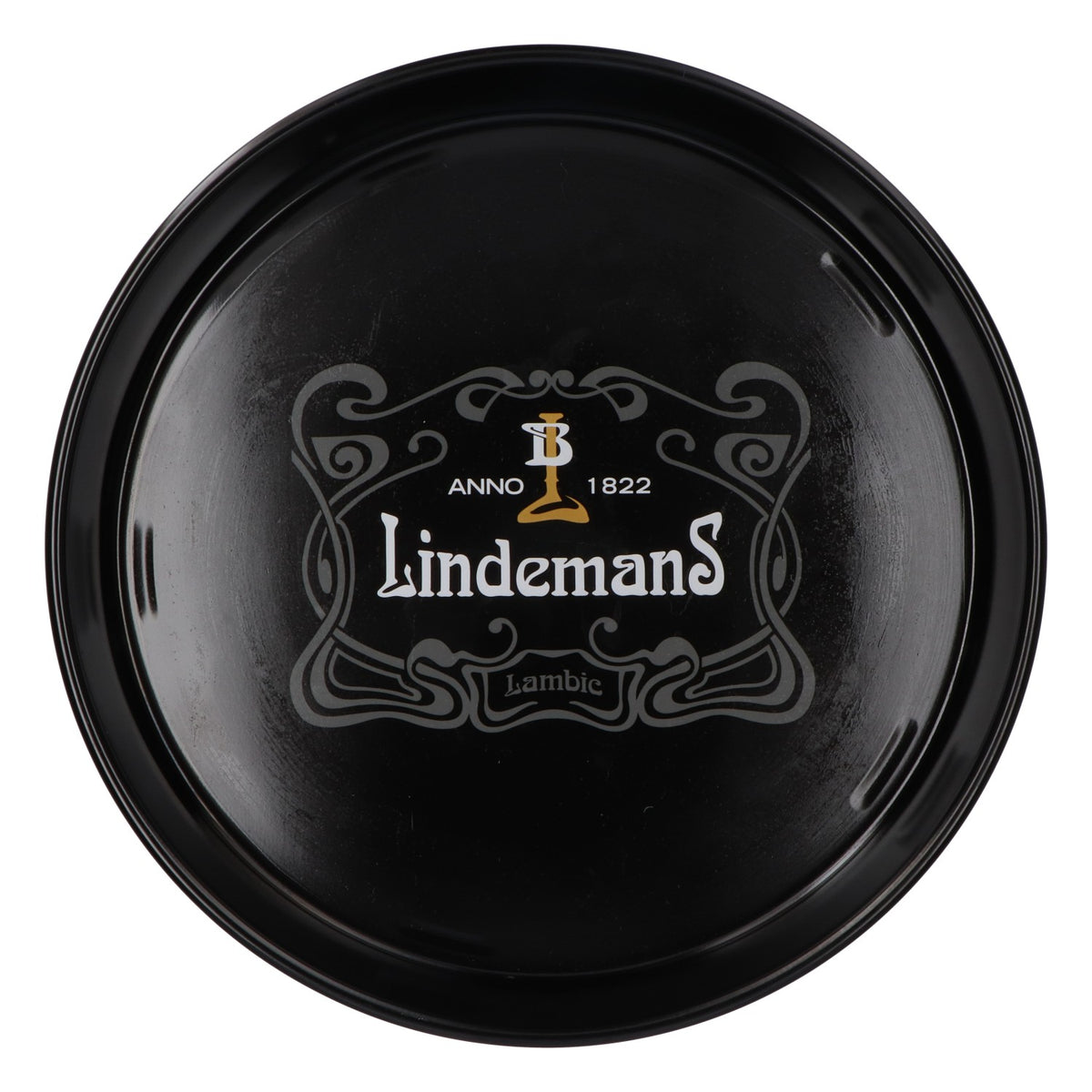 Lindemans Beer Tray Waiter's Tray Black High Rim 35cm Diameter