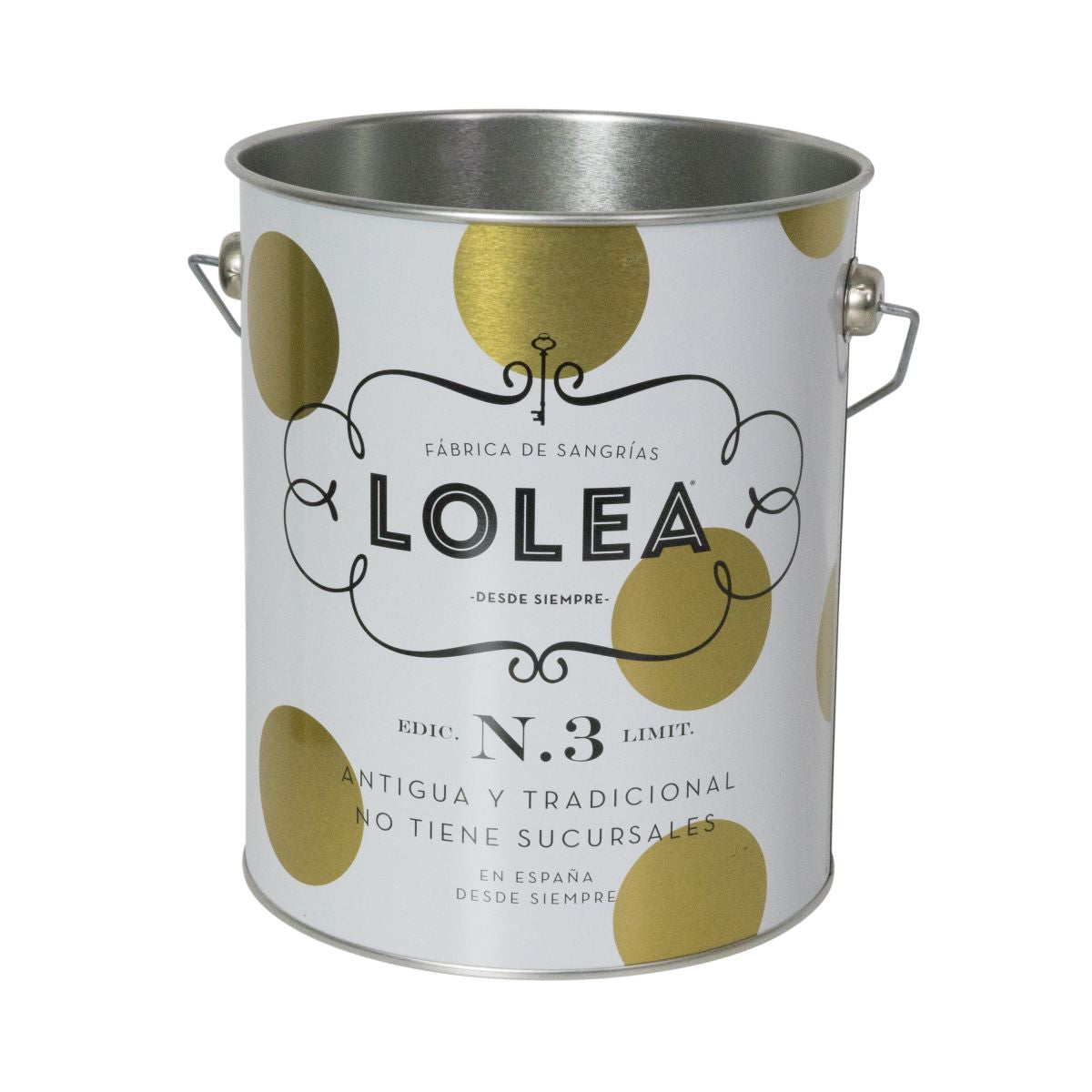 Lolea bucket Tin bucket White with handle Snacks Cutlery Dishes Decoration Ice cubes