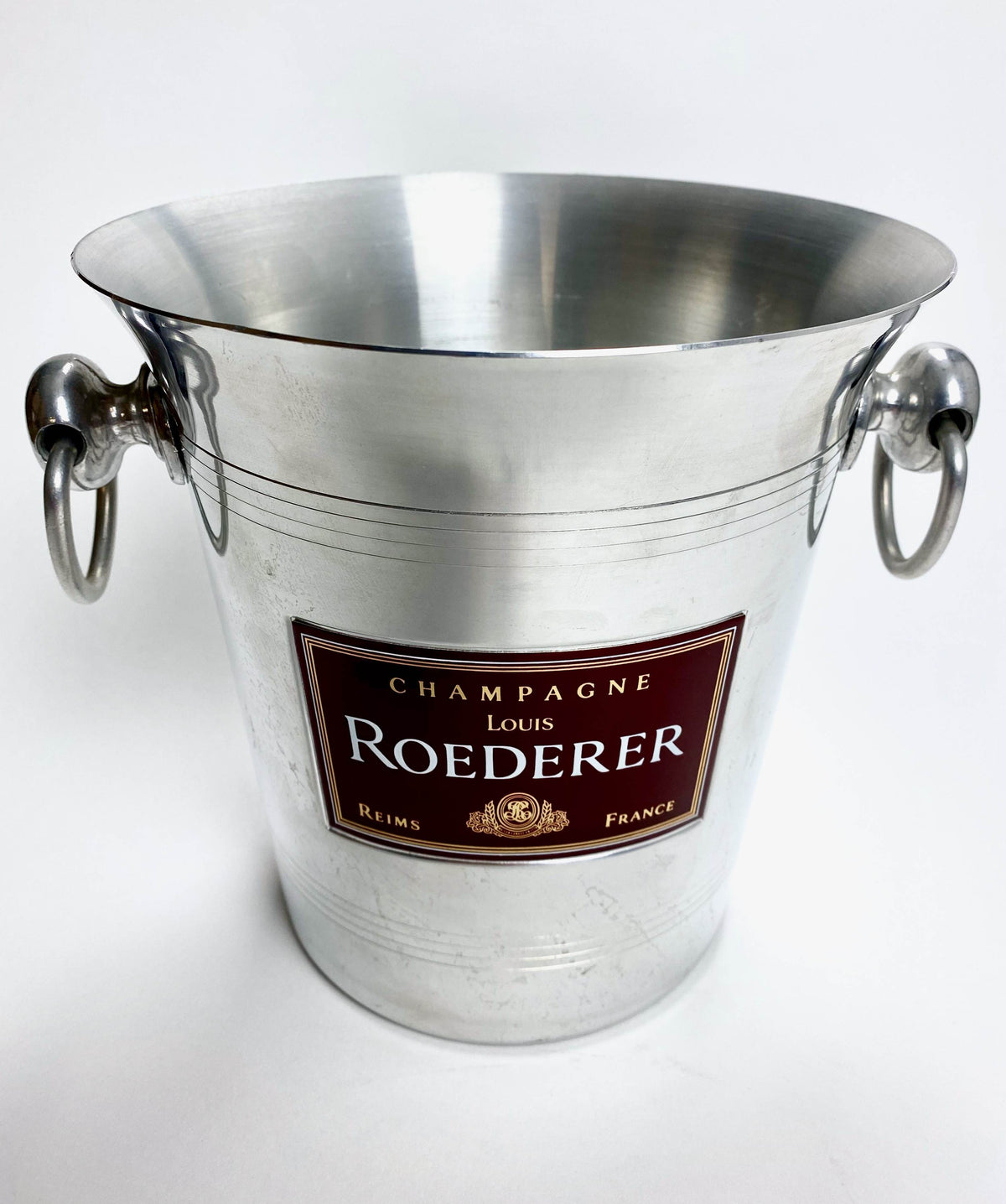 Louis Roederer Champagne Bottle Cooler Ice Cube Container Metal Bucket Thin