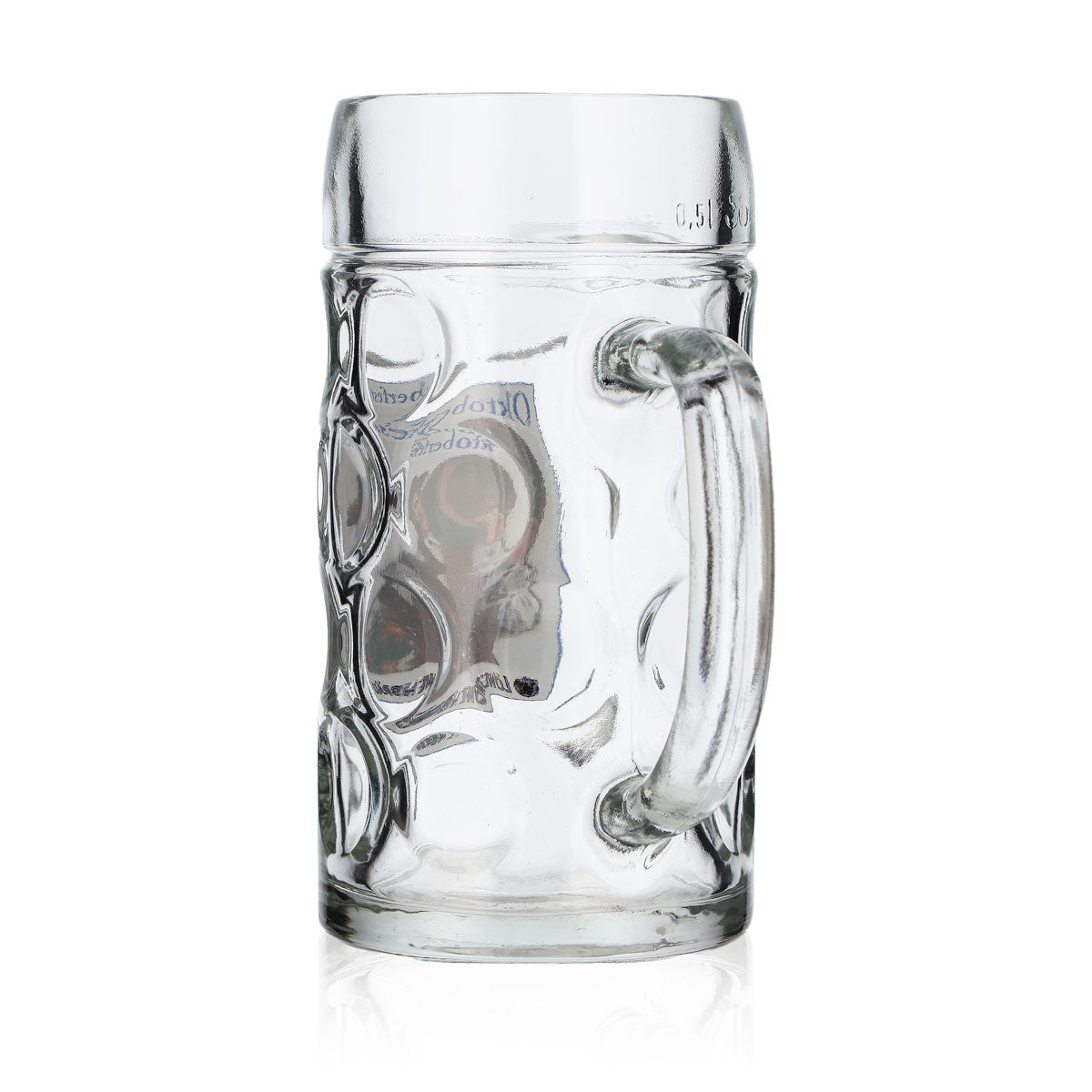 Löwenbräu beer glass Beer glasses 0.5l mug "Oktoberfest" Man with barrel – View 5