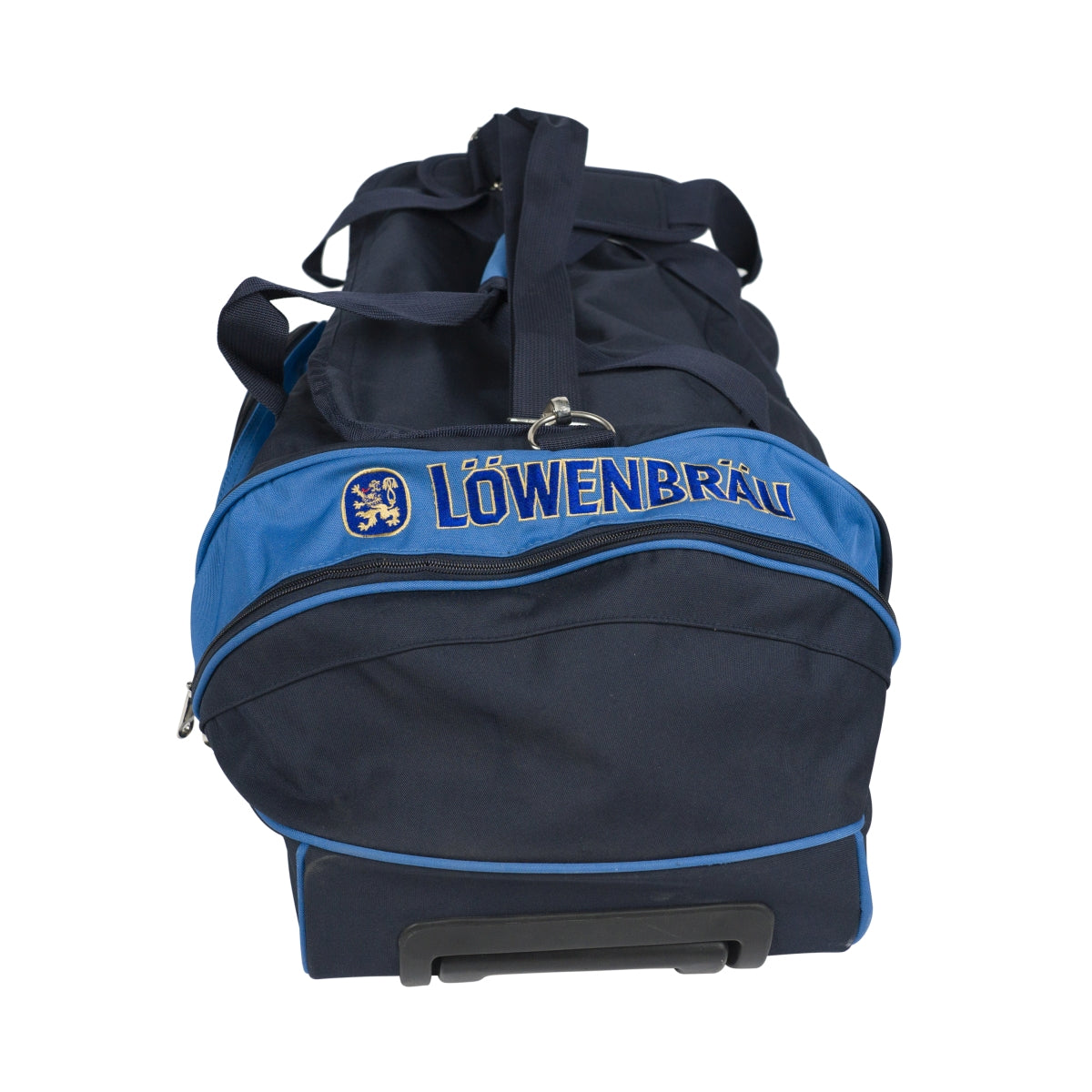 Löwenbräu beer sports bag with wheels, backpack trolley, travel bag, soccer, blue – View 3