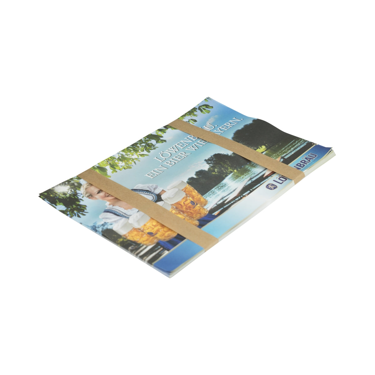 Löwenbräu beer placemat, serving protection paper insert, tray, catering – View 3