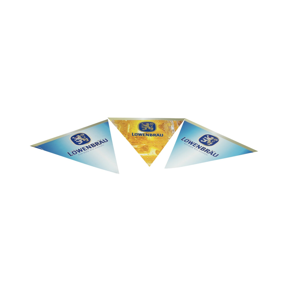 Löwenbräu beer pennant chain, 16 flags, garland, banner, flag, party decoration