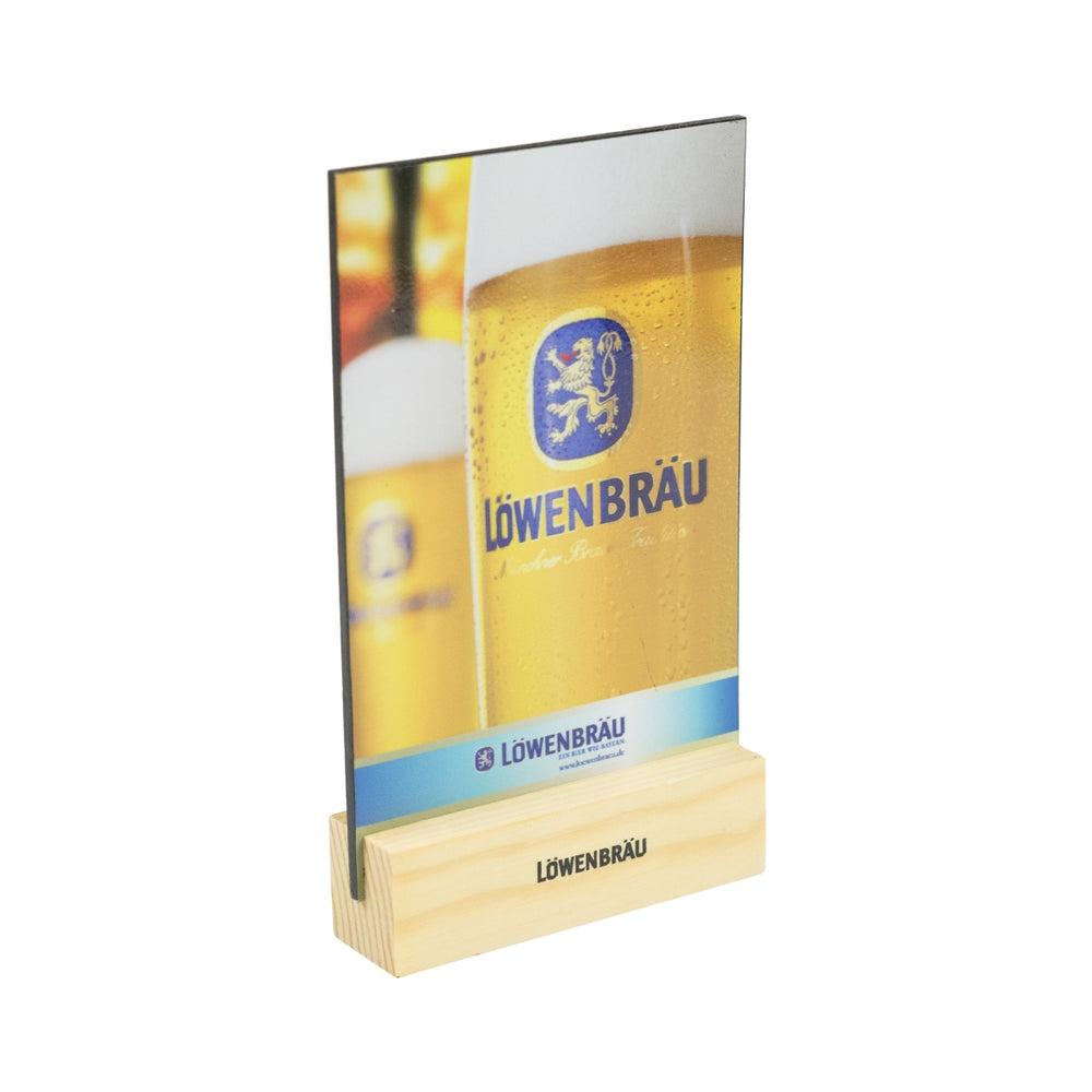 Löwenbräu table display mini chalkboard restaurant pub bistro food drinks