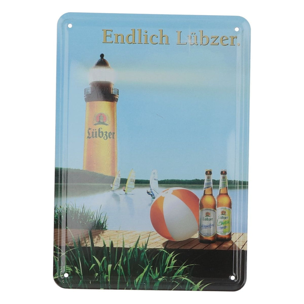Lübzer metal sign 15x10cm advertising sign promotional postcards water polo wall merch