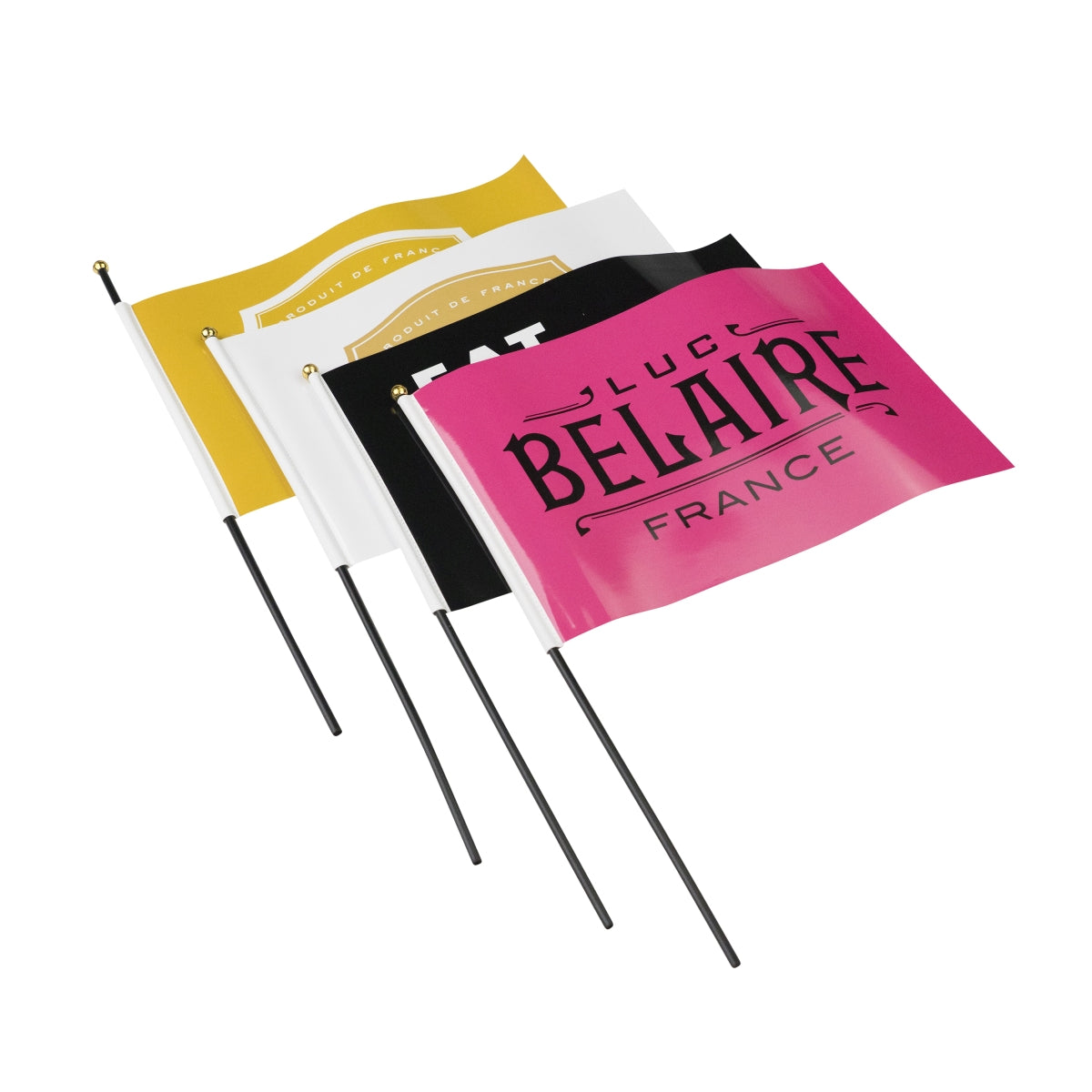 Luc Belaire Sparkling Wine Flag Set: 40 Flags, Pennants, Rosé Luxe Brut Sparkling Wine Party