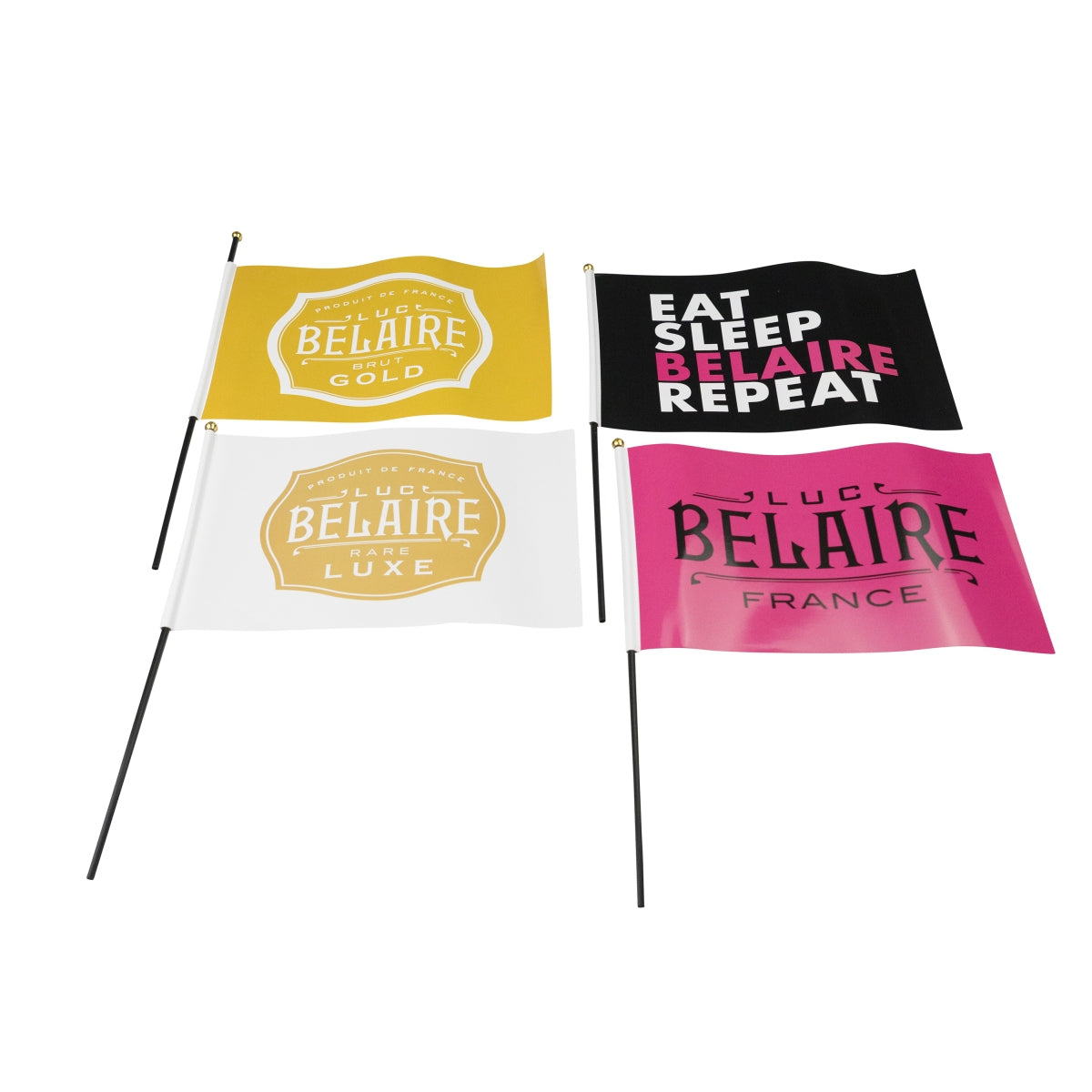 Luc Belaire Sparkling Wine Flag Set: 40 Flags, Pennants, Rosé Luxe Brut Sparkling Wine Party – View 2
