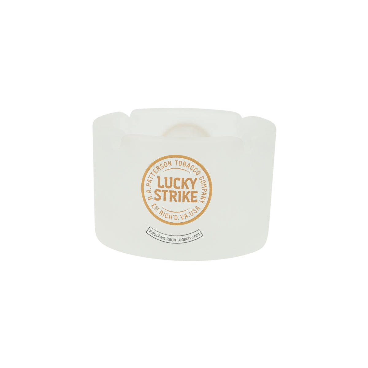 Lucky Strike Cigarette Ashtray Frosted Glass Cigarette Ashtray Glass Outdoor – View 2