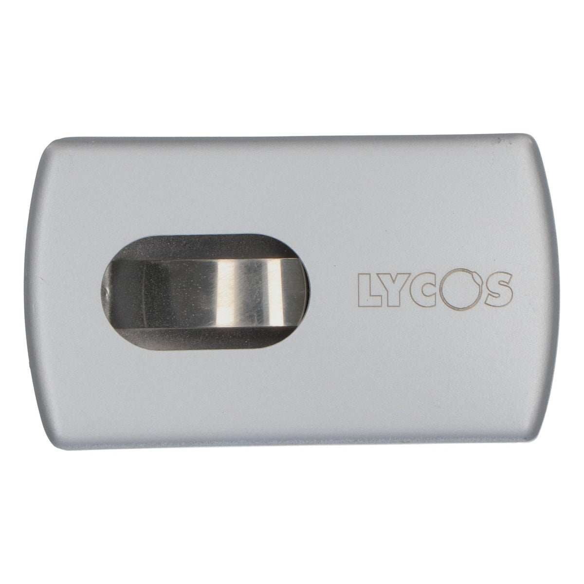Lycos business card dispenser, credit card size, metal, aluminum – View 2
