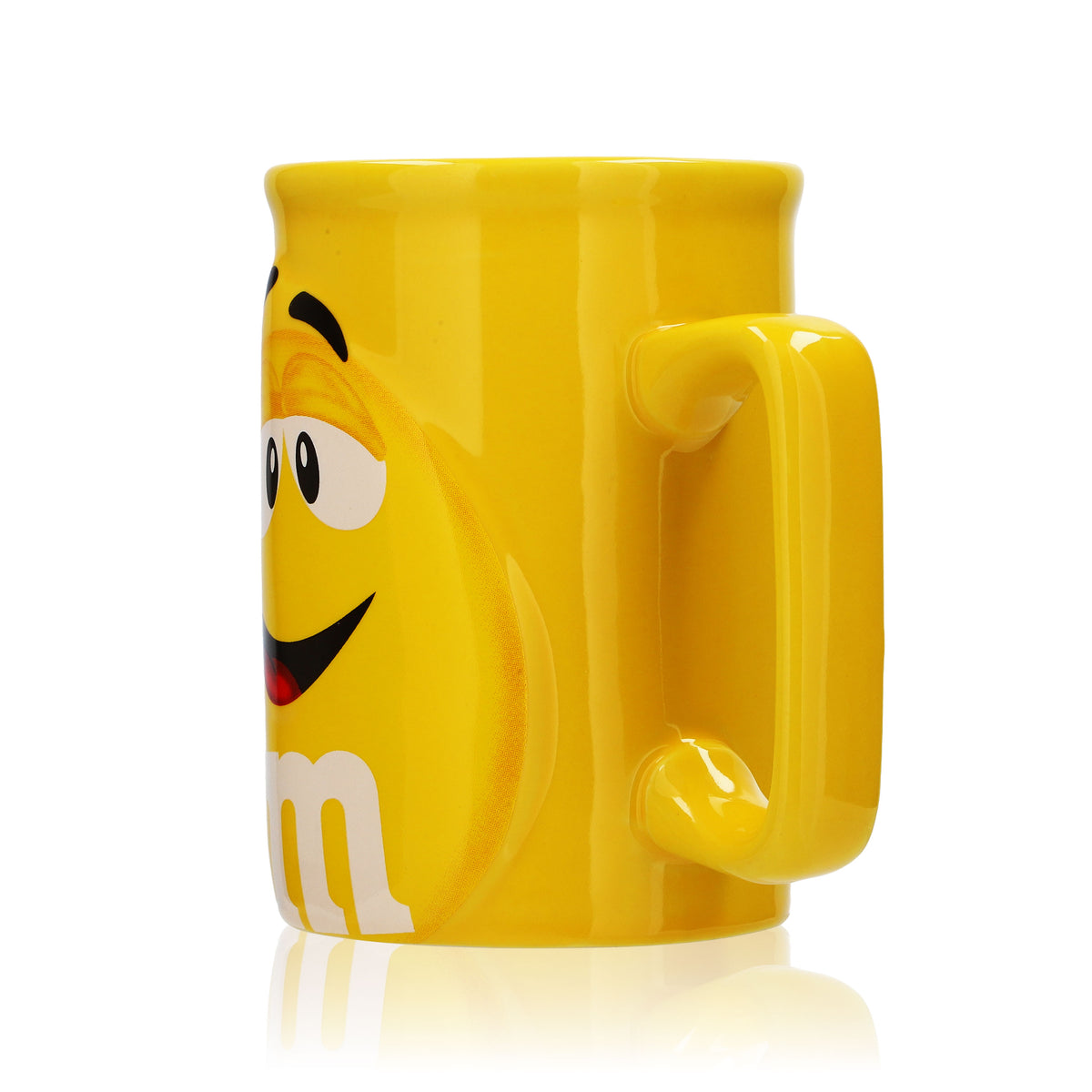 M&M Candy Milk Mug Relief Mug Glass Children 0.3l Cup Yellow – View 2