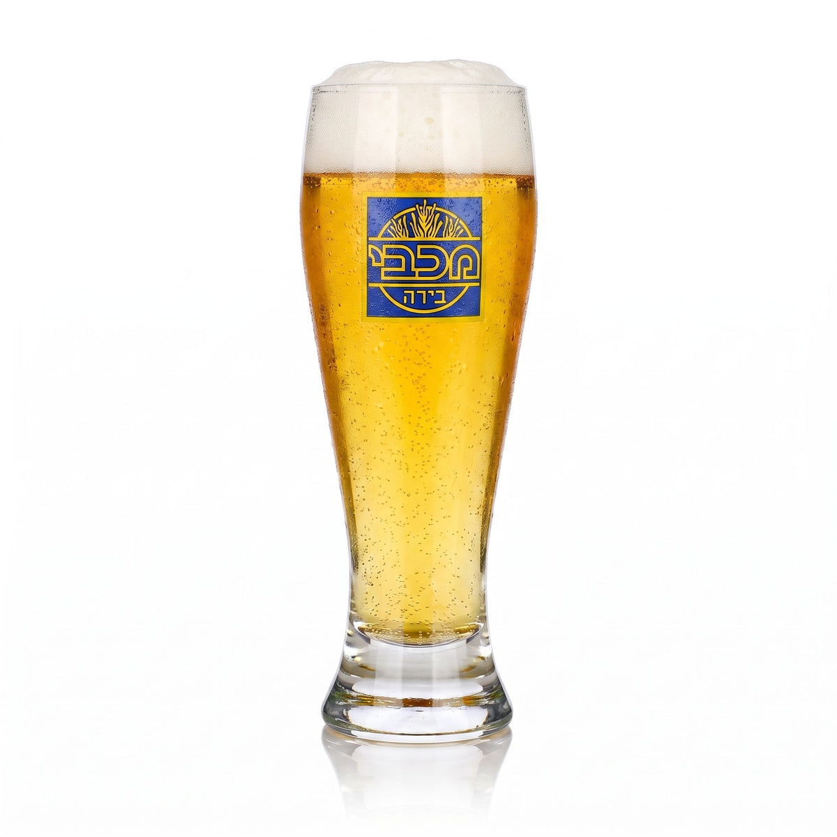 Maccabee Beer Glass, 0.4 L, Goblet, Hebrew
