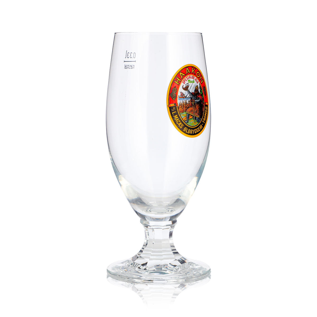 Macks Olbyggeri Beer Glass, 0.33 L, Haakon Mug – View 3