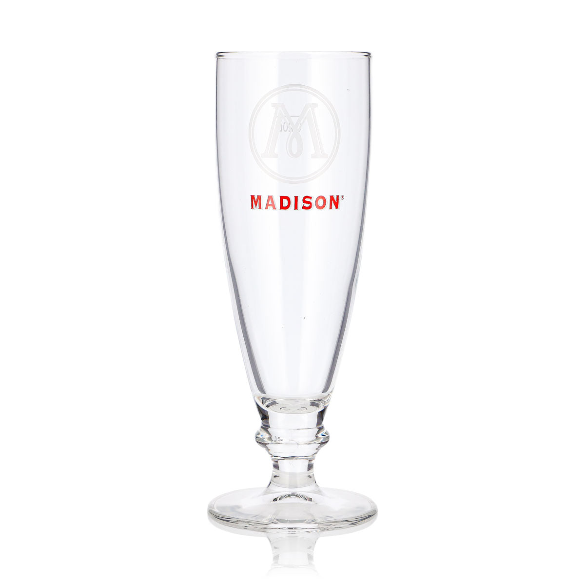 Madison Beer Glass, 0.2 L, Goblet, Red Logo, Long Drink