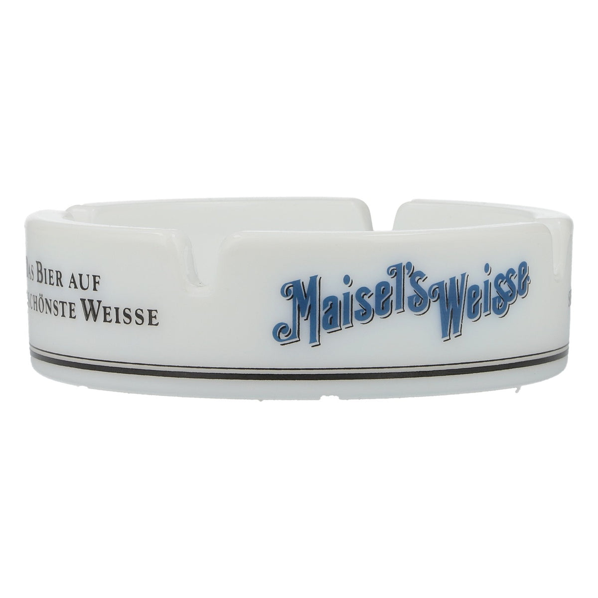 Maisel White Ceramic Ashtray, White, Original Beer Branded Item – View 3
