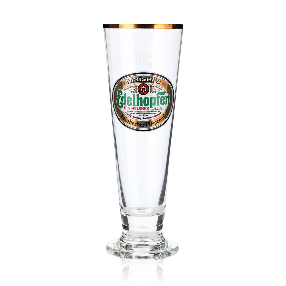 Maisel's Pilsner Beer Glass Beer Mug Beer Glasses 0.2l Sahm with Gold Rim