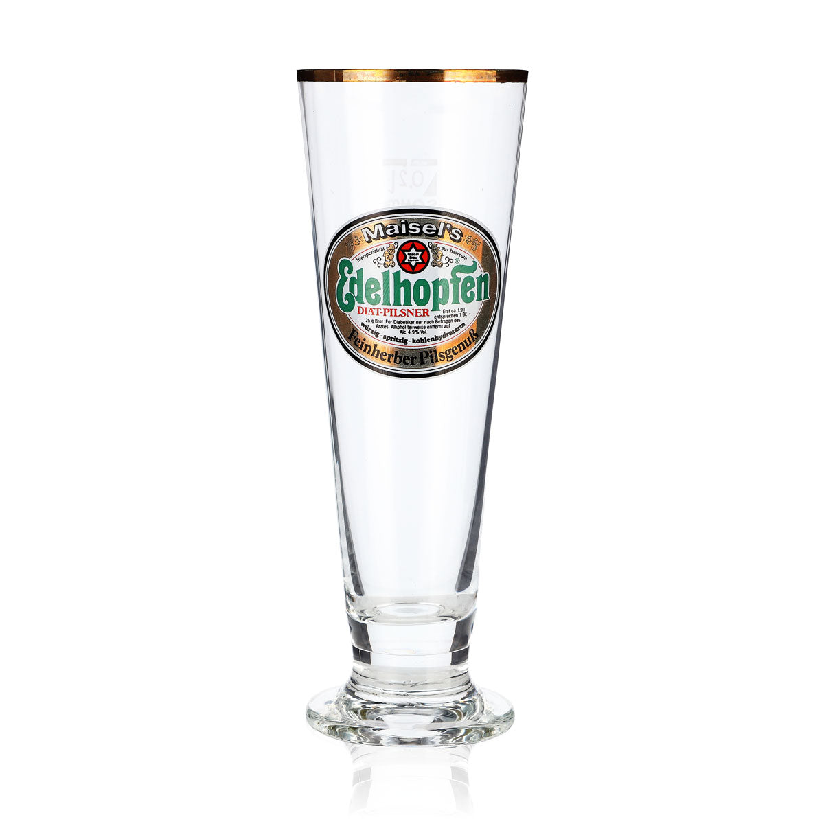 Maisel's Pilsner Beer Glass Beer Mug Beer Glasses 0.2l Sahm with Gold Rim