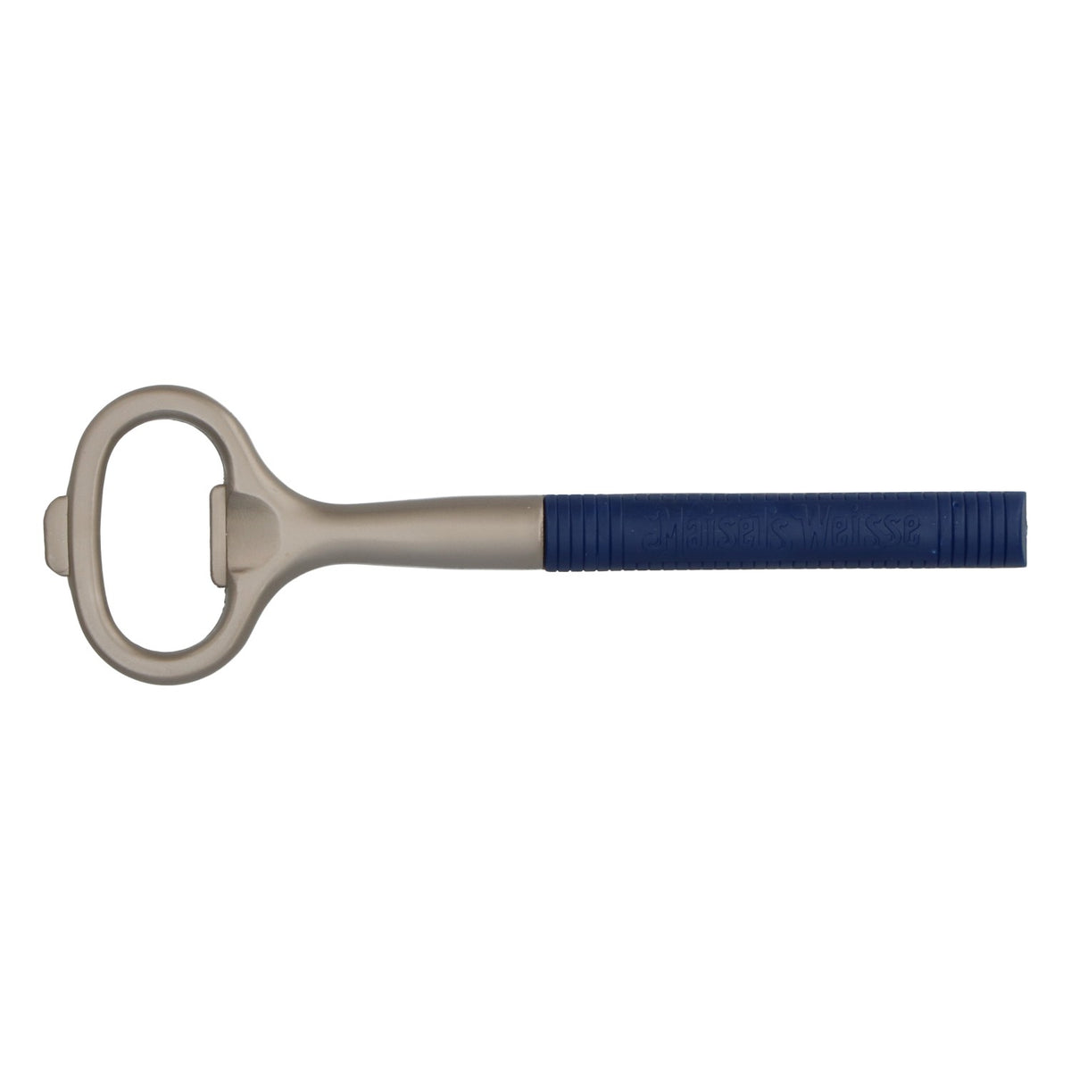 Maisel's White Beer Bottle Opener with Cap Lifter, Metal, Blue Handle – View 2