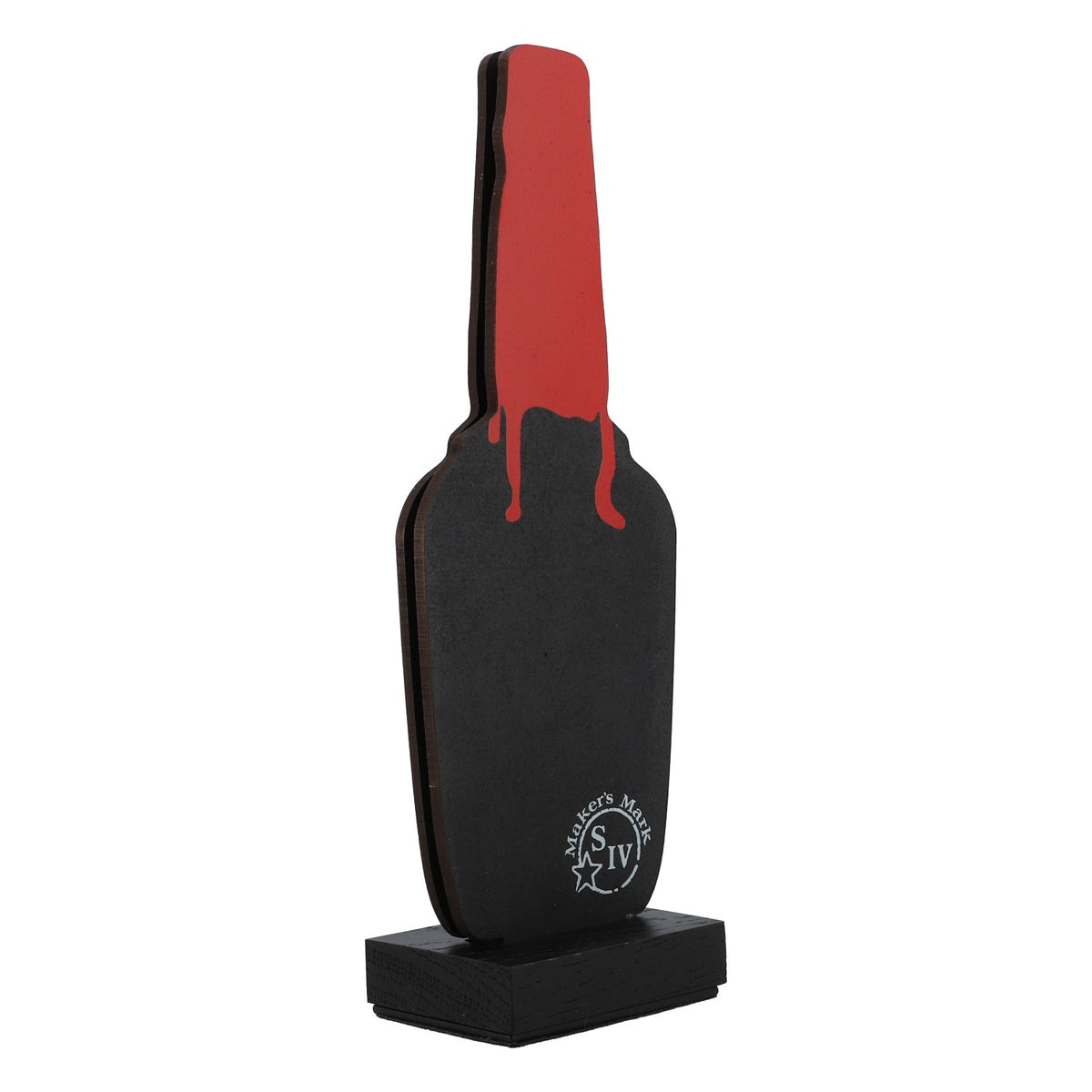Makers Mark Whiskey Table Display Card Holder Beer Bottle Shape – View 2