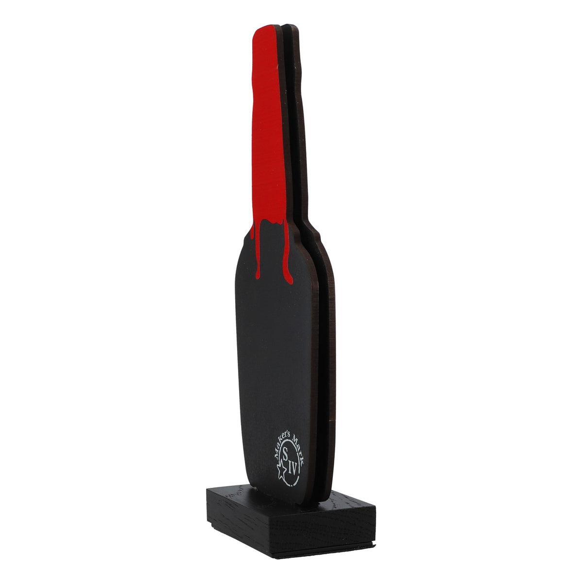 Makers Mark Whiskey Table Display Card Holder Beer Bottle Shape – View 4
