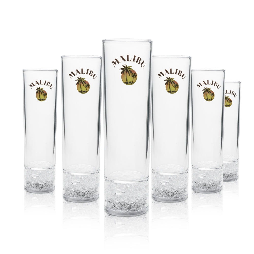 Malibu liqueur glass 0.2 l LED mug glasses coconut strawberry rum long drink cocktail