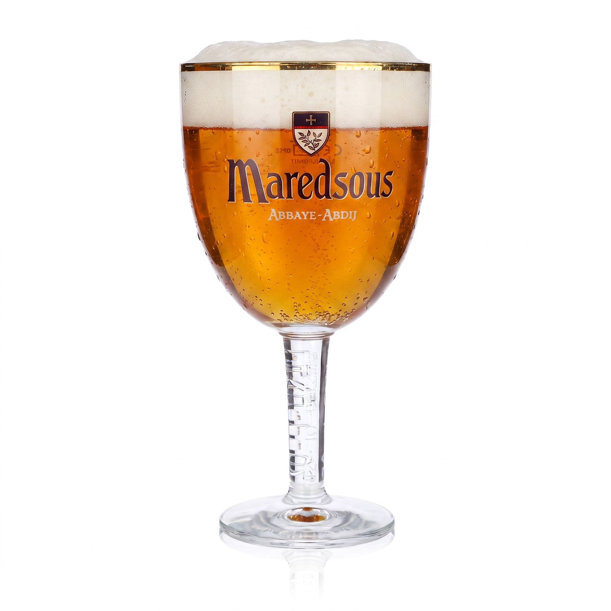 Maredsous Beer Glass, 0.5 L, Goblet, Gold Rim, Ritzenhoff