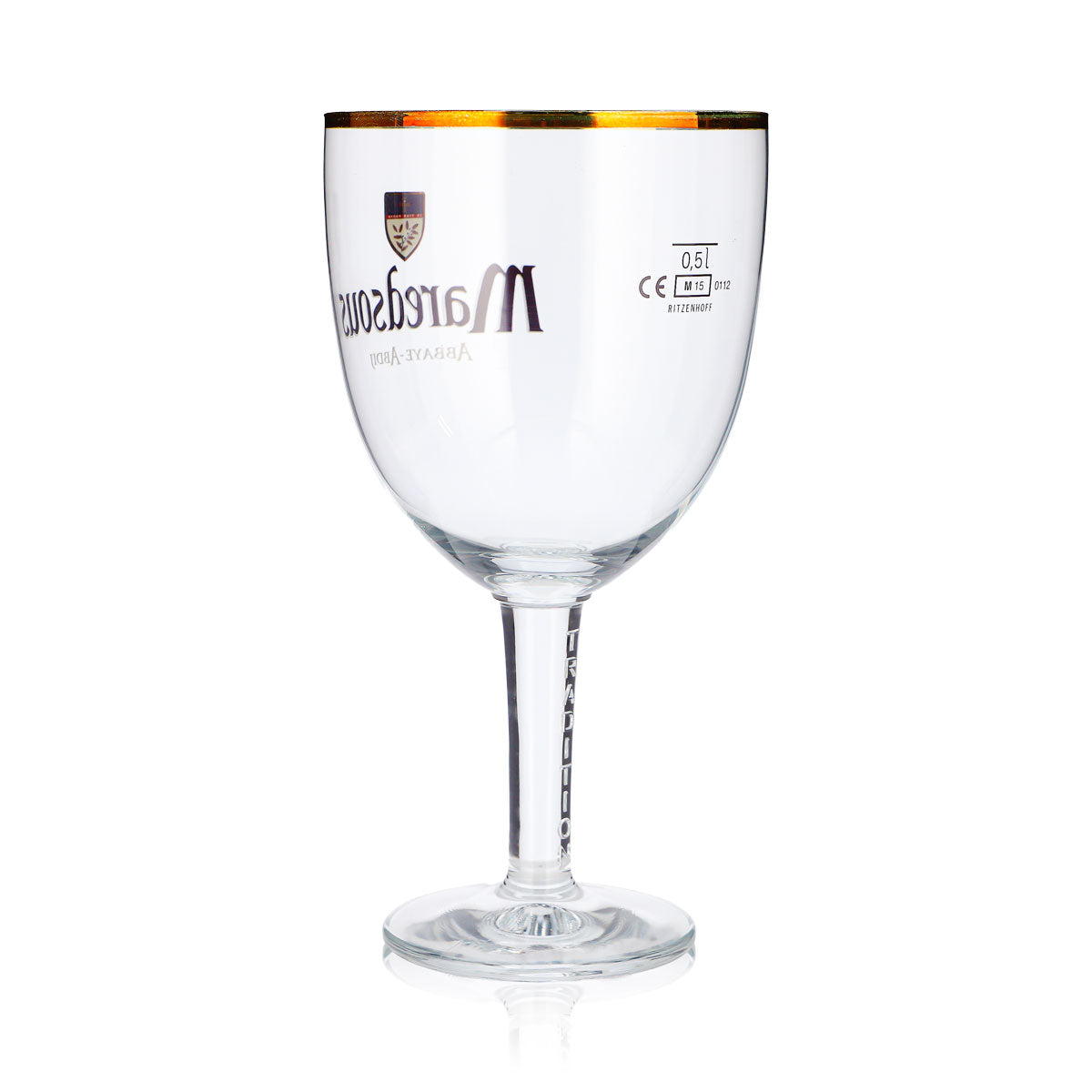 Maredsous Beer Glass, 0.5 L, Goblet, Gold Rim, Ritzenhoff – View 4
