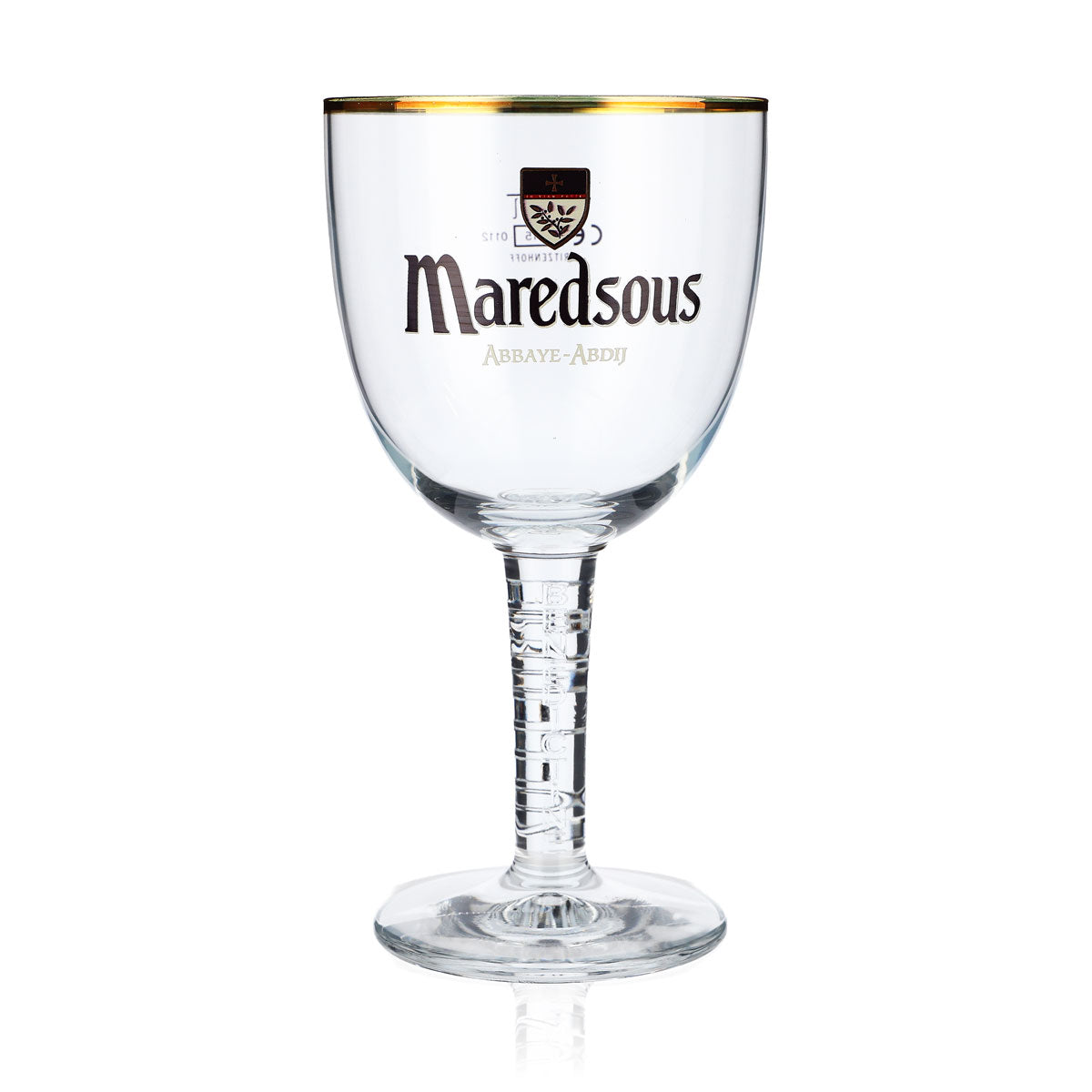 Maredsous beer glass 0.33 l Beer glasses Goblet Gold rim