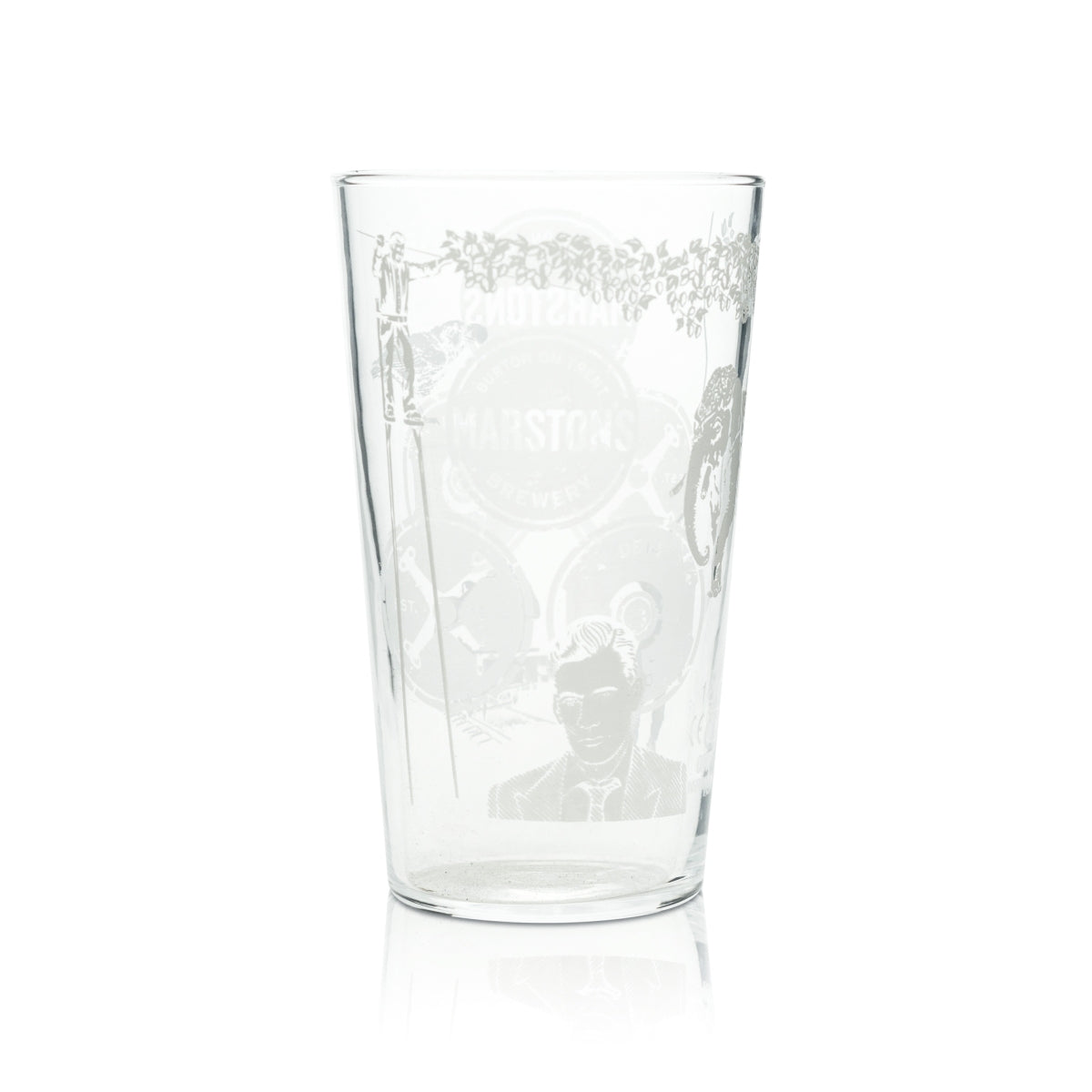 6x Marston's Beer Glass 0.5l Mug Pint Engraved Glasses English Beer Willi Cup – View 2