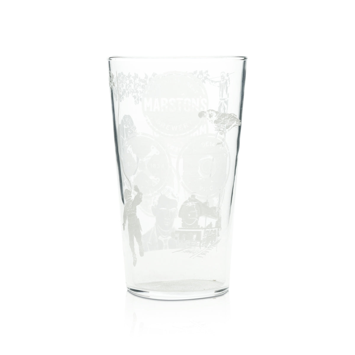 6x Marston's Beer Glass 0.5l Mug Pint Engraved Glasses English Beer Willi Cup – View 3