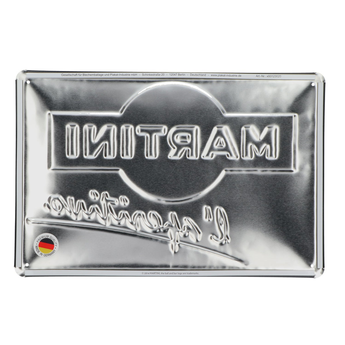 Martini liqueur tin sign advertising sign wall decoration "L'aperitivo" – View 2