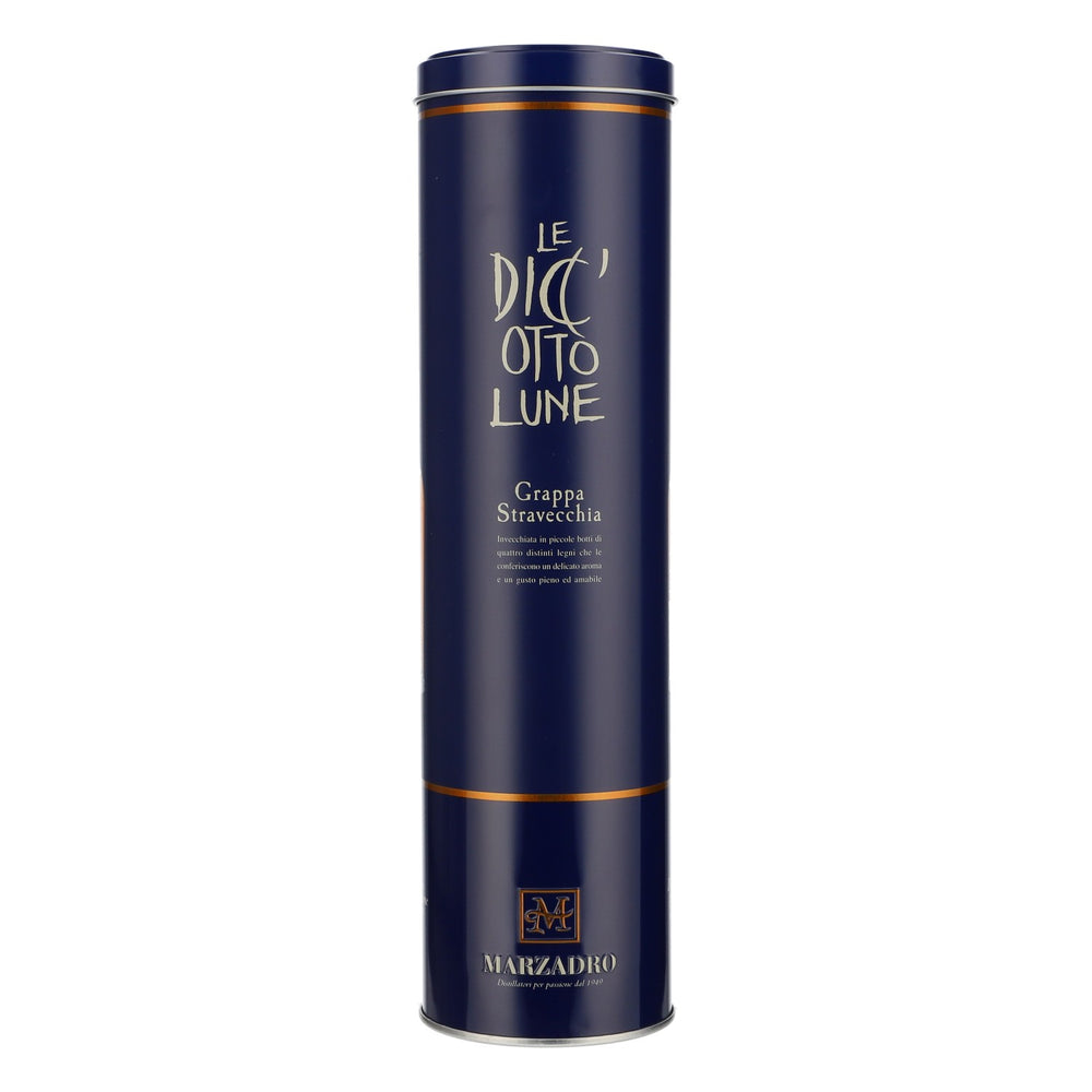 Marzadro Grappa Tin Can Bottle Packaging Blue Gift Packaging