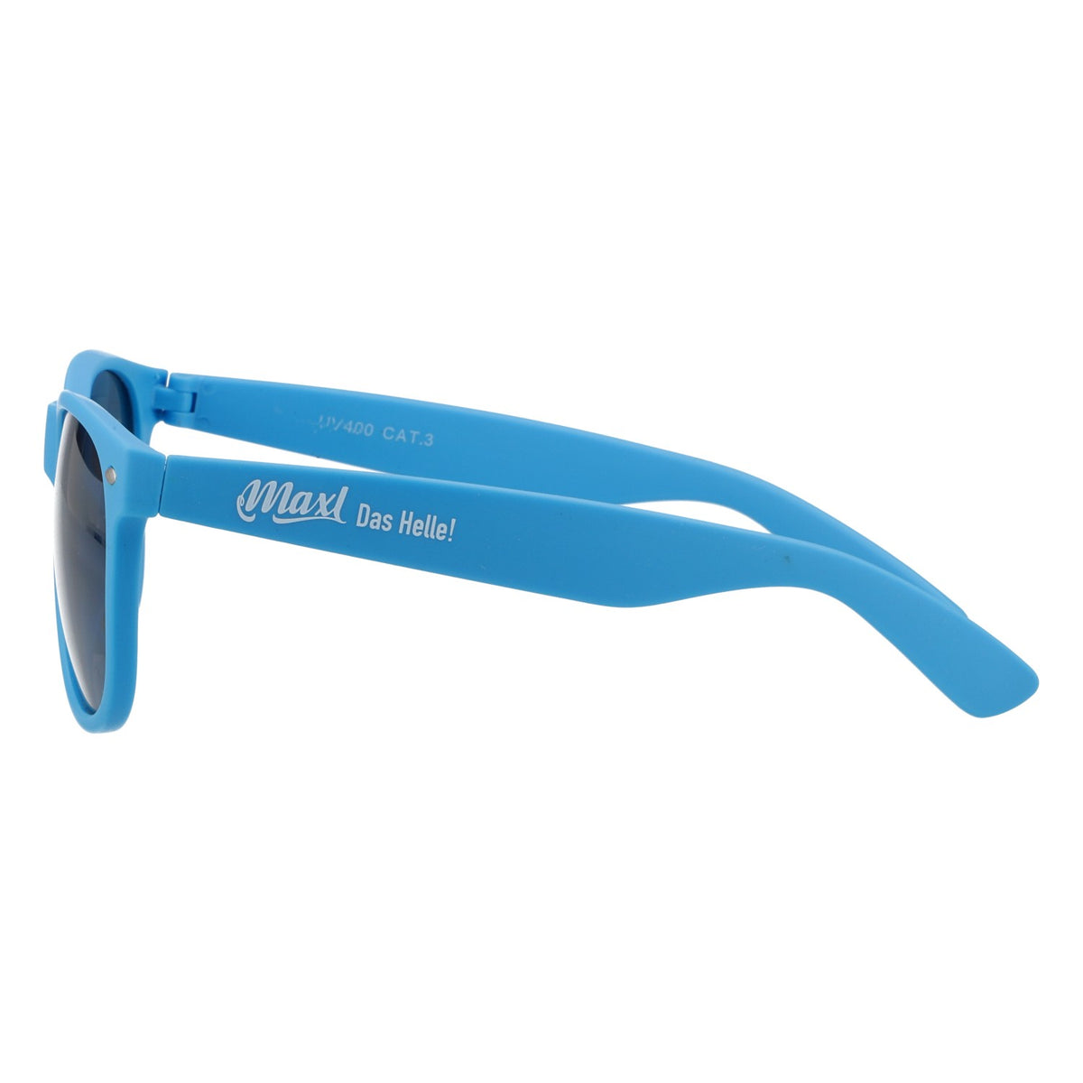 Maxlrainer Beer Sunglasses, Blue, UV 400, Rubberized Frame, Wayfarer Style – View 3
