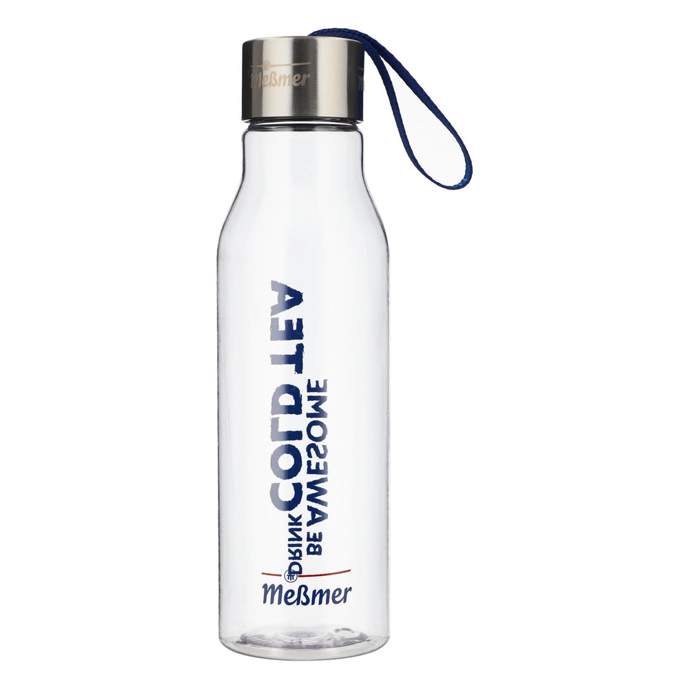 Meßmer tea drinking bottle with strap Silver lid Awesome drink cold tea