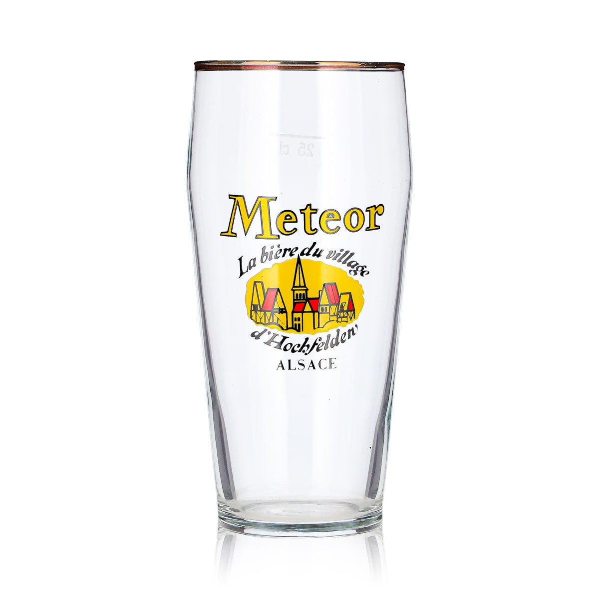 Meteor Beer Glass, 0.25 L, Alsace Gold-Rimmed Mug – View 2