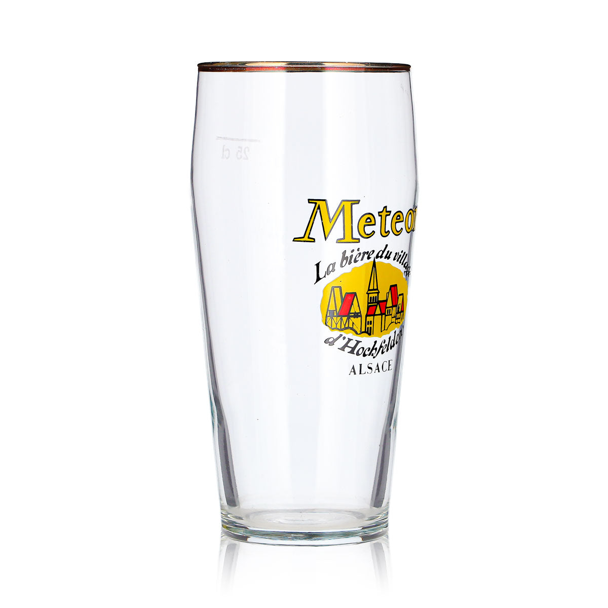 Meteor Beer Glass, 0.25 L, Alsace Gold-Rimmed Mug – View 3