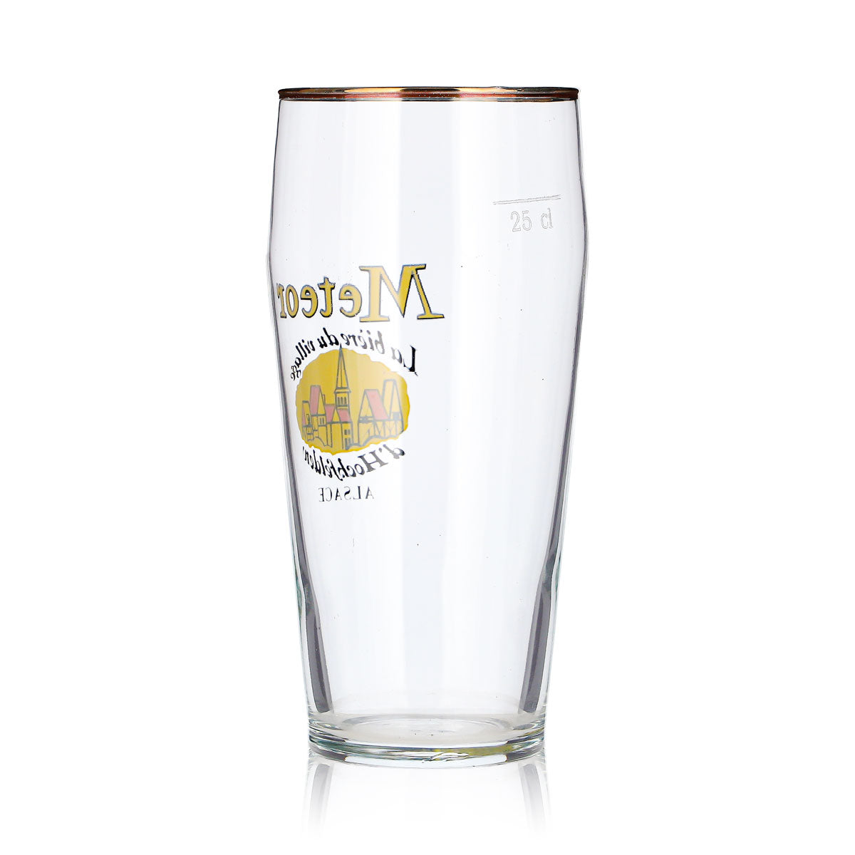 Meteor Beer Glass, 0.25 L, Alsace Gold-Rimmed Mug – View 4