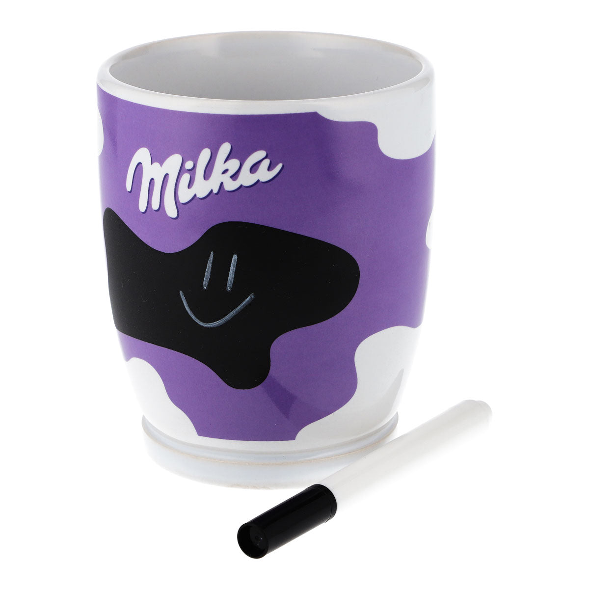 Milka Food Glass Cup, Can Be Written On With a Pen, Cow-Print, 0.3 L, Ceramic – View 4