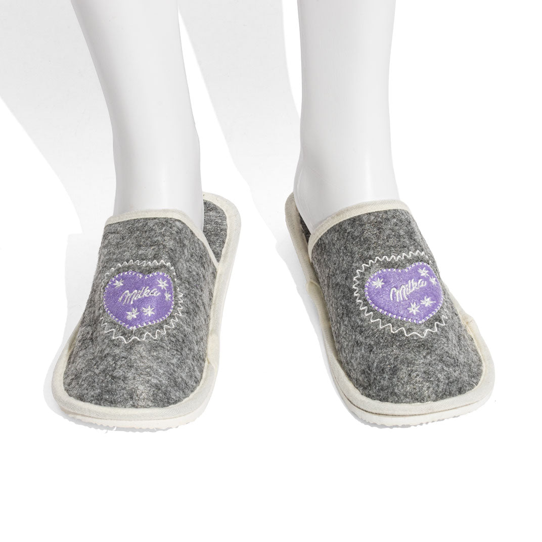 Milka Chocolate Felt Slippers Guest Slippers 39-41 – View 2